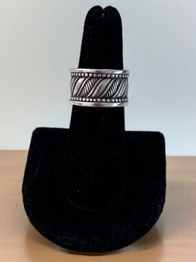 Brighton 925 Sterling Silver Wide Band Ring Size 6 - 14 g